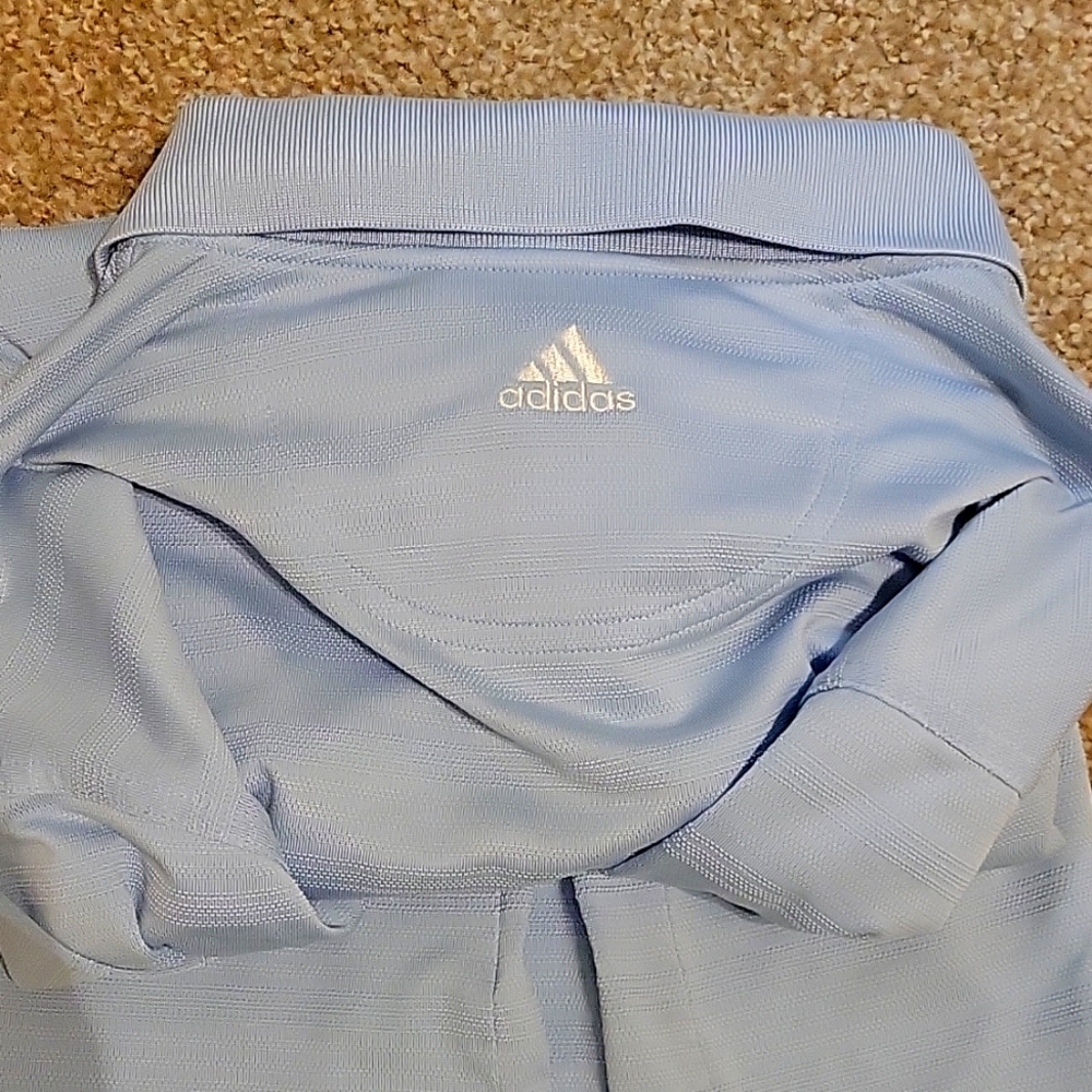 Mens blue Adidas polo
